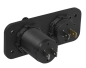 Preview: 12V/24V Einbau Kit: Voltmeter 6-30V + USB Doppel-steckdose 2x2100mA
