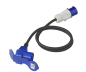 Preview: Adapterkabel von CEE Stecker nach CEE Winkelkupplung + Schuko Steckdose
