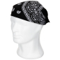 Preview: Klassisches schwarz-weisses Bandana mit Paisleymuster