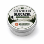 Preview: Geocaching Schraubdose geöffnet für Logstreifen und kleine Tauschgegenstände.