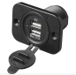 Preview: USB-Doppelsteckdose Typ A mit 3.1 A für Einbau bei Geo-Discount