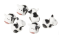 Preview: Sechs kleine Magnet-Kühe von Trendform, weiss mit schwarzen Flecken