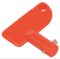Preview: Roter Schlüssel für Batterietrennschalter mit Loch zum Befestigen