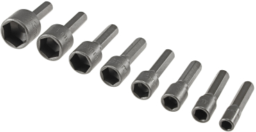 Chrom-Vanadium Steckschlüssel-Aufsätze 5–13 mm