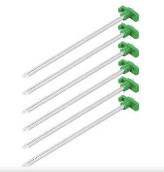 Preview: Zelthering 25cm Metall mit Kunststoffhaken – Set 6 Stück kaufen | Geo-Discount.ch