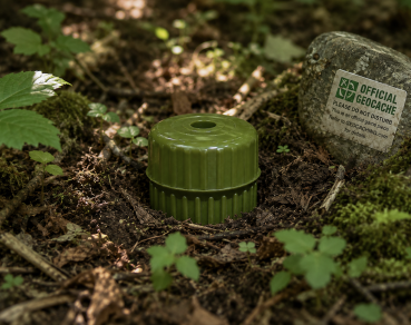 Preview: Wasserdichtes Geocaching Versteck mit Erdspitze und Gewinde
