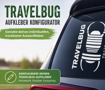 Individuell gestaltbarer Travelbug-Aufkleber für Fahrzeuge