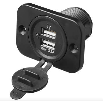 USB-Doppelsteckdose Typ A mit 3.1 A für Einbau bei Geo-Discount
