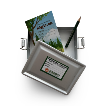 Wasserdichte Aluminium Box als legefertiger Geocache