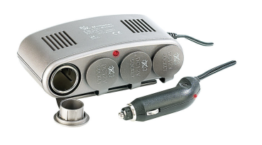 4-fach Kfz-Verteiler 12V mit LED und Kabel