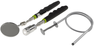3in1-Pickup-Werkzeug mit LED-Magnet, Spiegel und Greifer
