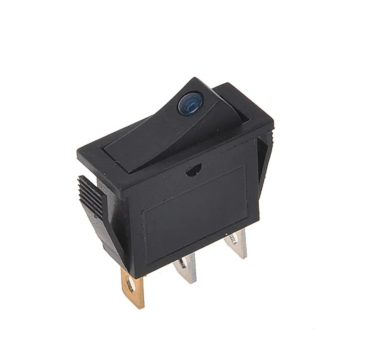 Wippschalter LED blau für 12V und 24V, bis 10A