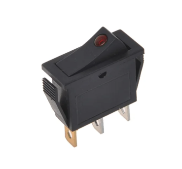 Wippschalter LED rot für 12V und 24V, bis 10A