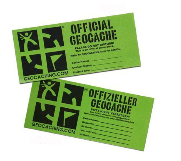 Original Groundspeak Dosenaufkleber Grösse M für mittlere Geocaches