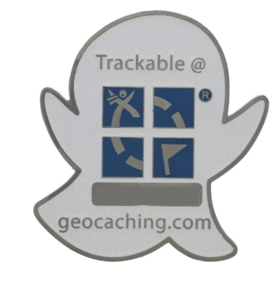 Rückseite der trackbaren XXL Virtual Ghost Geocoin