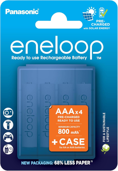 Panasonic Eneloop AAA Akkus im 4er-Set mit Box