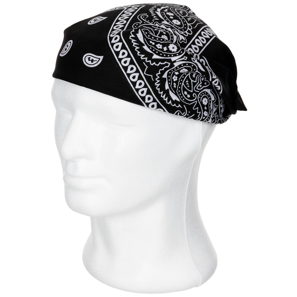 Klassisches schwarz-weisses Bandana mit Paisleymuster