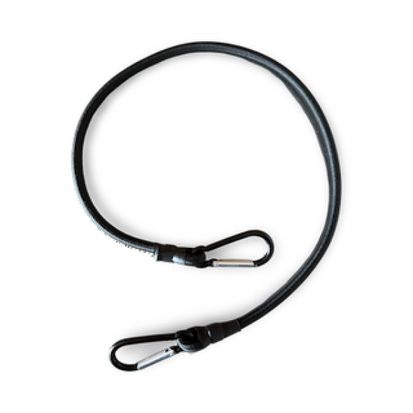 Elastischer Befestigungsriemen mit zwei Karabinern für Geocaching