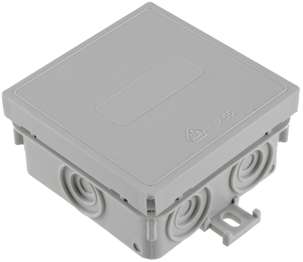 Abzweigkasten 75×75×40 mm für Feuchträume mit IP54