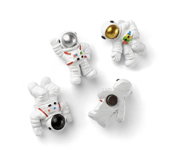 Magnetset mit vier Raumfahrern – perfekt für Kühlschrank, Tafel oder als Geschenk