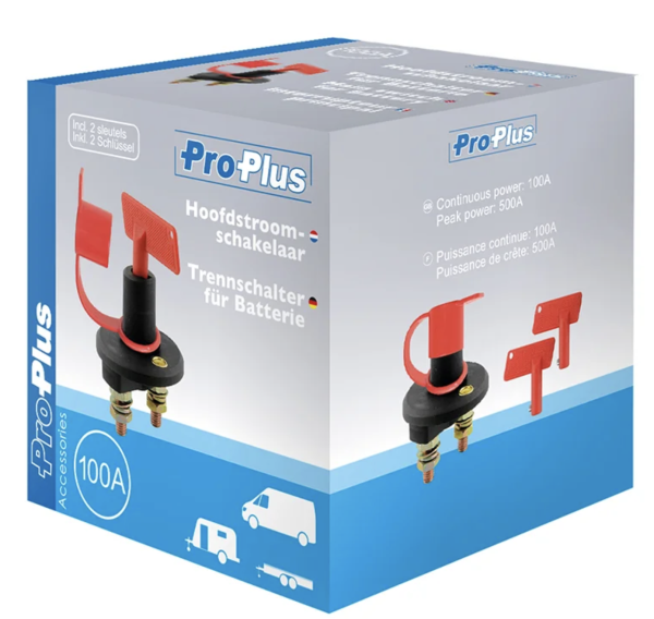 Sicher Strom trennen mit dem ProPlus Batterie-Hauptschalter von Geo-Discount