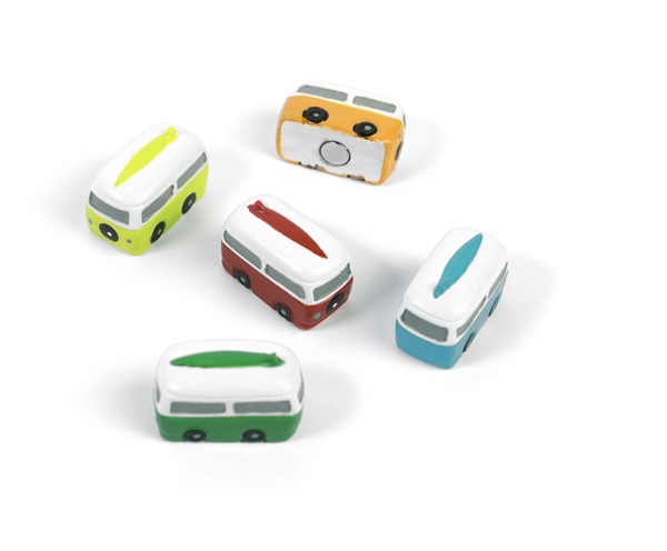 Magnet-Set Camper – 5 Mini-Busse mit Magnet, perfekt für unterwegs
