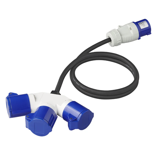 3-fach Stromverteiler mit IP44 für Outdoor