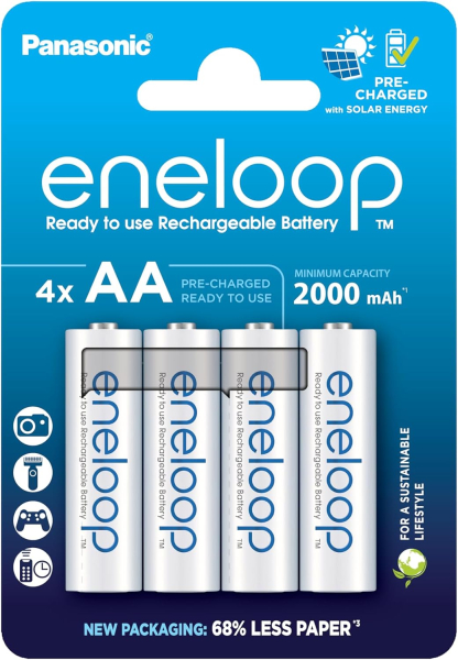 Panasonic Eneloop AA 2000 mAh Akkus im 4er Pack