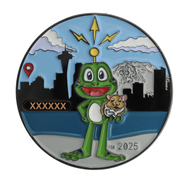 Vorderseite: Signal the Frog® mit Hamster und Skyline