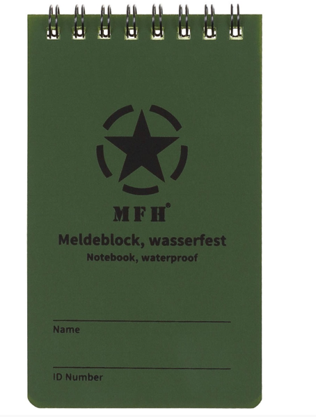 Wasserfester Notizblock mit Spiralbindung für Outdoor und Geocaching