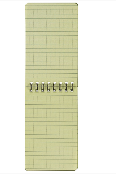 Robustes Notizbuch für nasse Einsätze – 50 Seiten, 7.5 x 13 cm