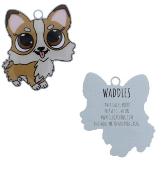 Geocaching Trackable - Waschbär Travel Tag