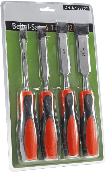 Holzbeitel Set aus Chrom-Vanadium-Stahl