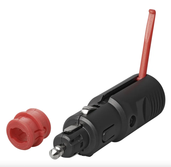 Zerlegter Zigarettenanzünderstecker mit Innenleben