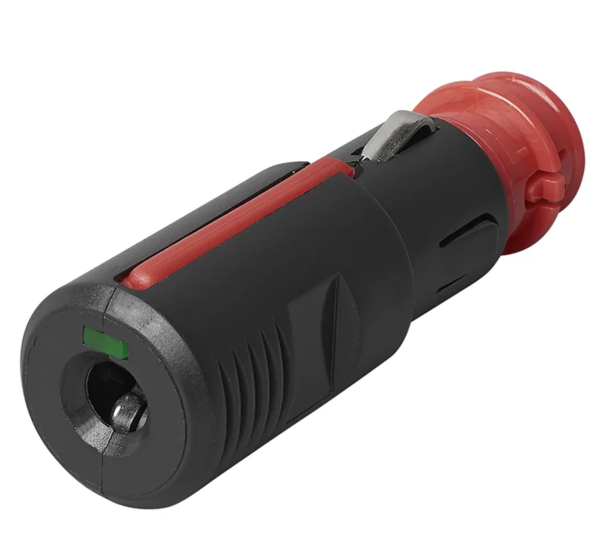 Zigarettenanzünderstecker 12V/24V mit rotem Sicherungsring